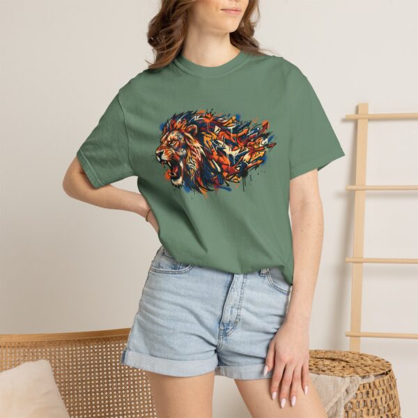 Lion Head Graphic T-Shirt — Colorful Abstract Mane Tee