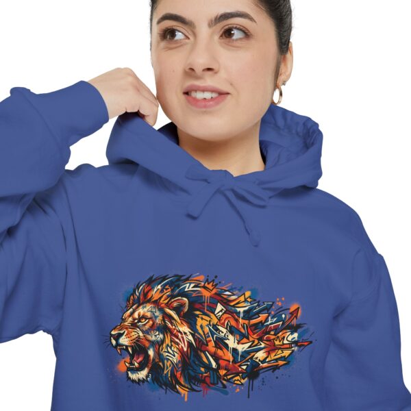 Colorful Lion Hoodie — Abstract Painted Lion Graphic Sweatshirt