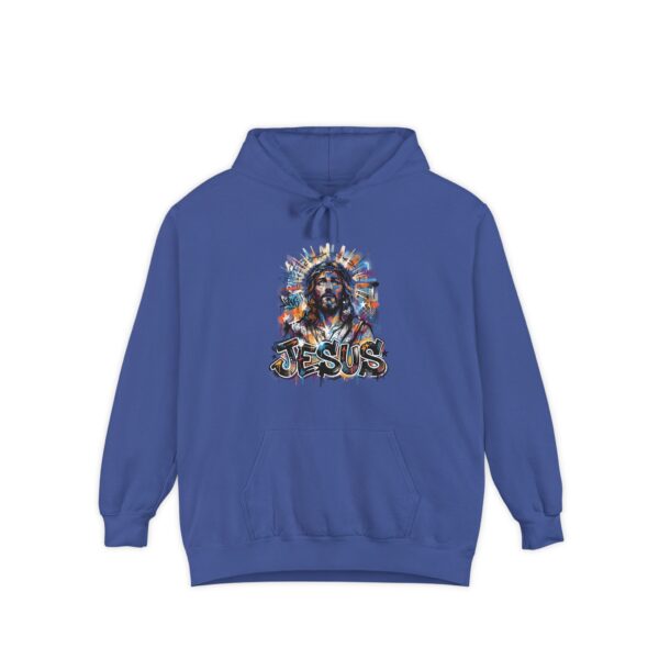Jesus Portrait Hoodie — Colorful Faith Graphic Pullover