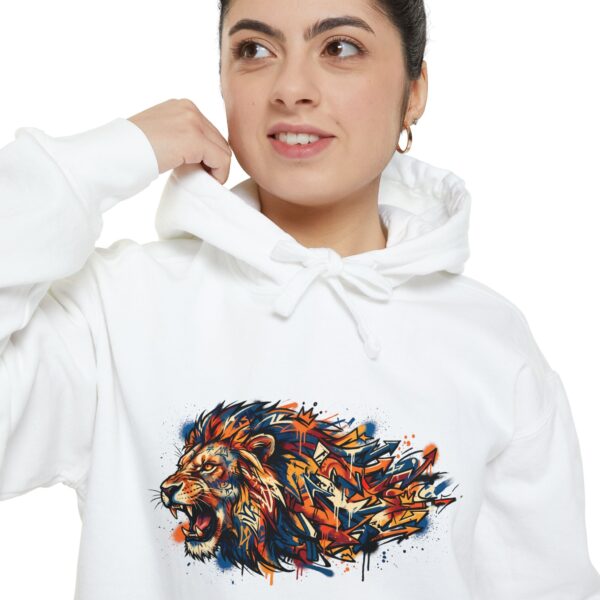 Colorful Lion Hoodie — Abstract Painted Lion Graphic Sweatshirt