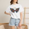Colorful Angel Wings T-Shirt with Halo — Spiritual Graphic Tee