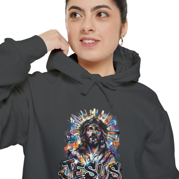 Jesus Portrait Hoodie — Colorful Faith Graphic Pullover