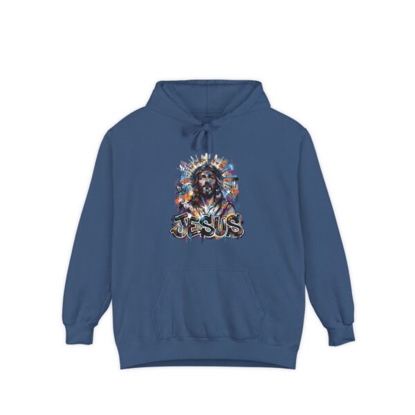 Jesus Portrait Hoodie — Colorful Faith Graphic Pullover