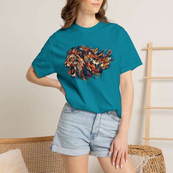 Lion Head Graphic T-Shirt — Colorful Abstract Mane Tee