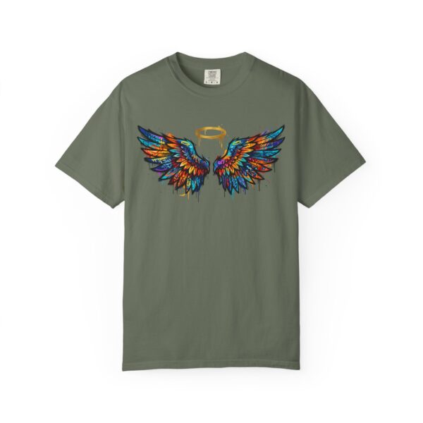 Colorful Angel Wings T-Shirt with Halo — Spiritual Graphic Tee