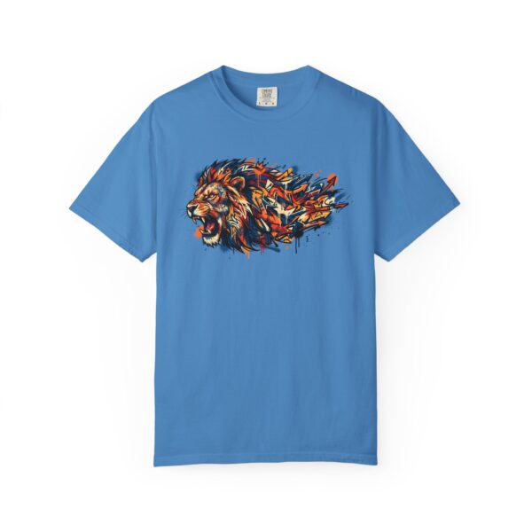 Lion Head Graphic T-Shirt — Colorful Abstract Mane Tee