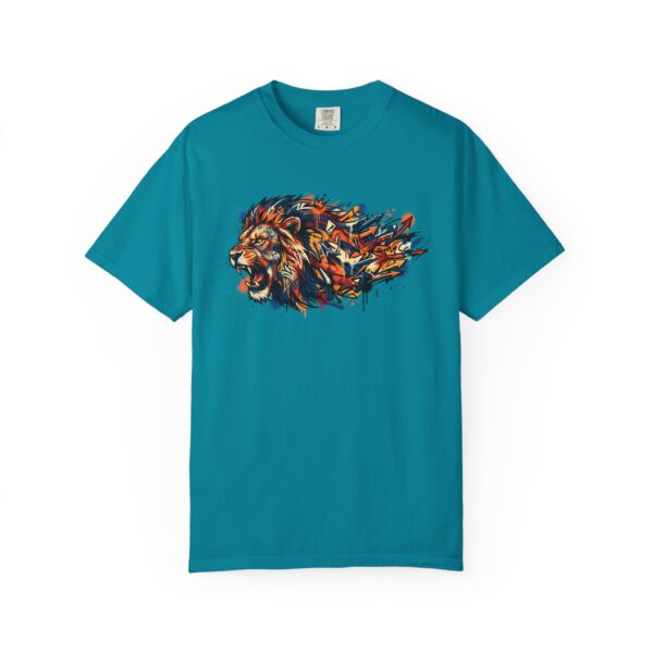 Lion Head Graphic T-Shirt — Colorful Abstract Mane Tee
