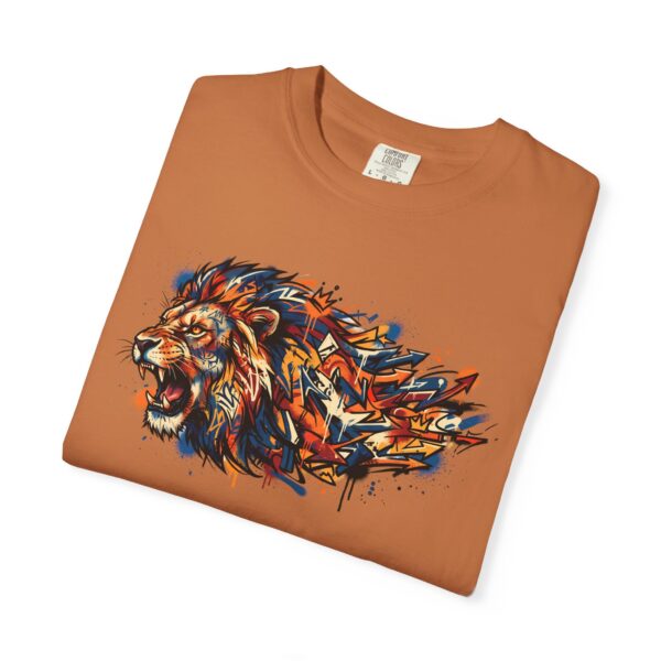Lion Head Graphic T-Shirt — Colorful Abstract Mane Tee