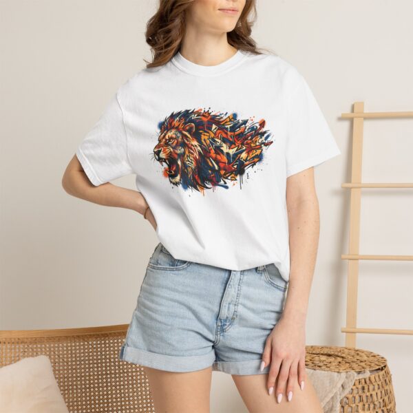 Lion Head Graphic T-Shirt — Colorful Abstract Mane Tee