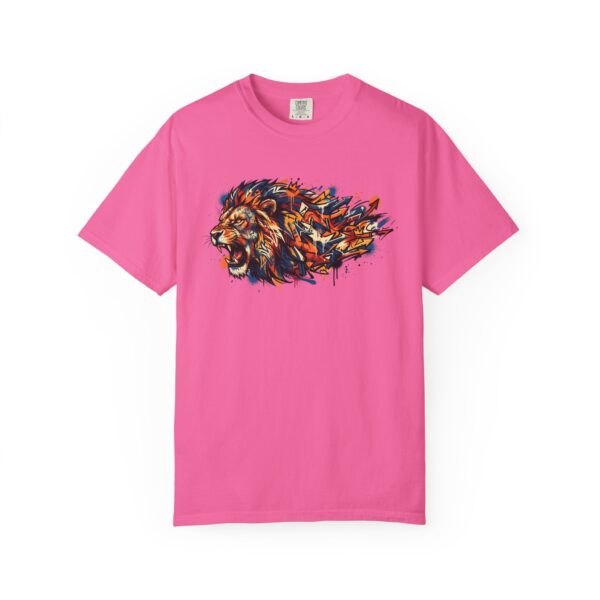 Lion Head Graphic T-Shirt — Colorful Abstract Mane Tee