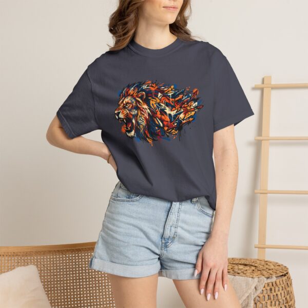 Lion Head Graphic T-Shirt — Colorful Abstract Mane Tee
