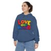 Love One Another Hoodie - Colorful Retro Text Pullover
