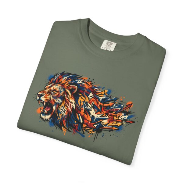 Lion Head Graphic T-Shirt — Colorful Abstract Mane Tee