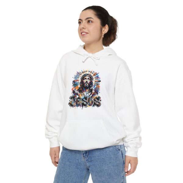 Jesus Portrait Hoodie — Colorful Faith Graphic Pullover