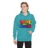 Love One Another Hoodie - Colorful Retro Text Pullover