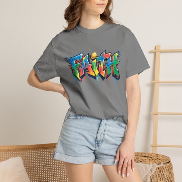 Faith Graffiti T-Shirt — Colorful Street Art Christian Tee
