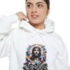 Jesus Portrait Hoodie — Colorful Faith Graphic Pullover