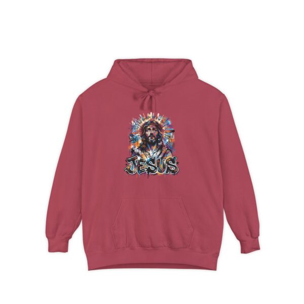 Jesus Portrait Hoodie — Colorful Faith Graphic Pullover