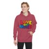 Love One Another Hoodie - Colorful Retro Text Pullover