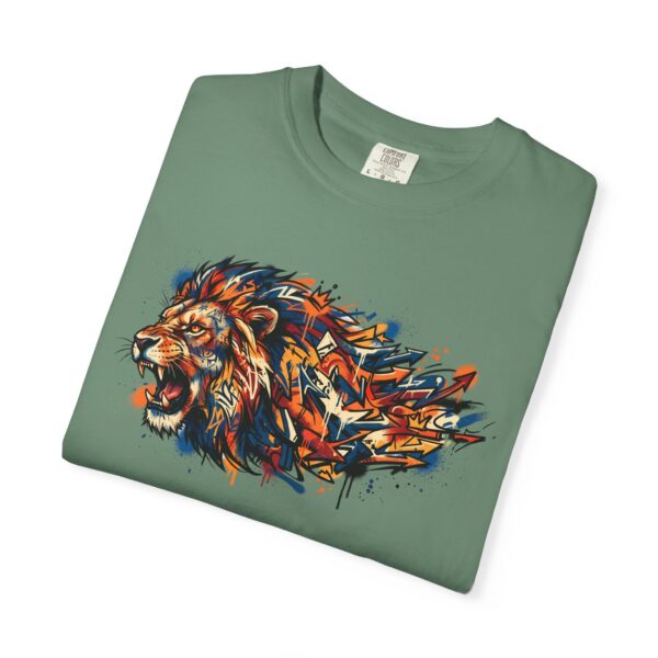 Lion Head Graphic T-Shirt — Colorful Abstract Mane Tee