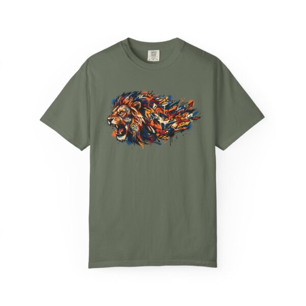 Lion Head Graphic T-Shirt — Colorful Abstract Mane Tee