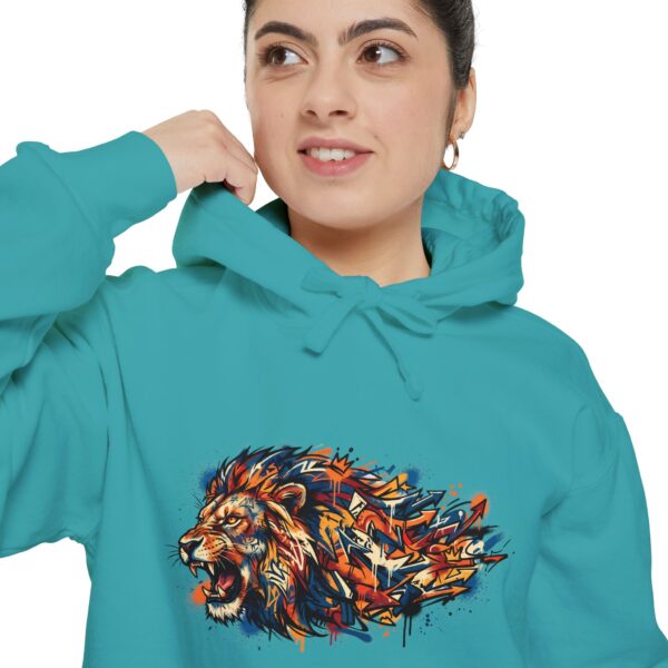 Colorful Lion Hoodie — Abstract Painted Lion Graphic Sweatshirt