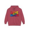 Love One Another Hoodie - Colorful Retro Text Pullover