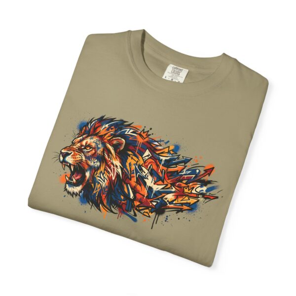 Lion Head Graphic T-Shirt — Colorful Abstract Mane Tee