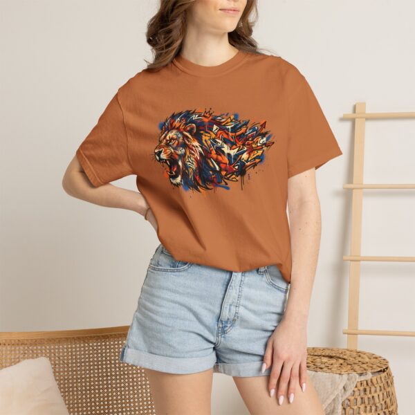 Lion Head Graphic T-Shirt — Colorful Abstract Mane Tee
