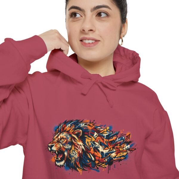 Colorful Lion Hoodie — Abstract Painted Lion Graphic Sweatshirt