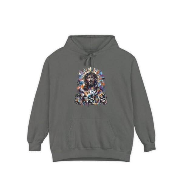 Jesus Portrait Hoodie — Colorful Faith Graphic Pullover
