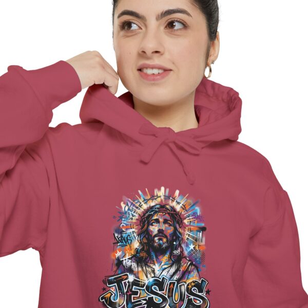 Jesus Portrait Hoodie — Colorful Faith Graphic Pullover