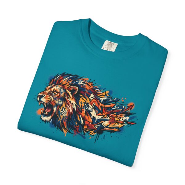 Lion Head Graphic T-Shirt — Colorful Abstract Mane Tee