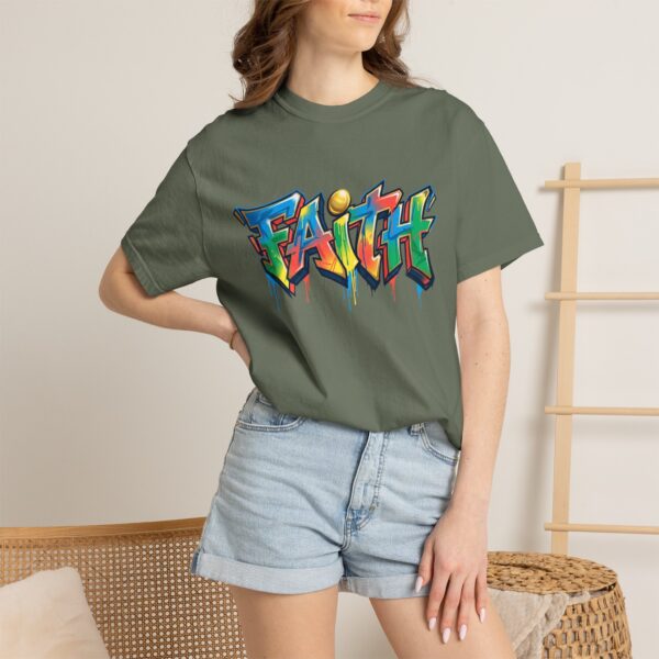 Faith Graffiti T-Shirt — Colorful Street Art Christian Tee