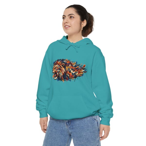 Colorful Lion Hoodie — Abstract Painted Lion Graphic Sweatshirt