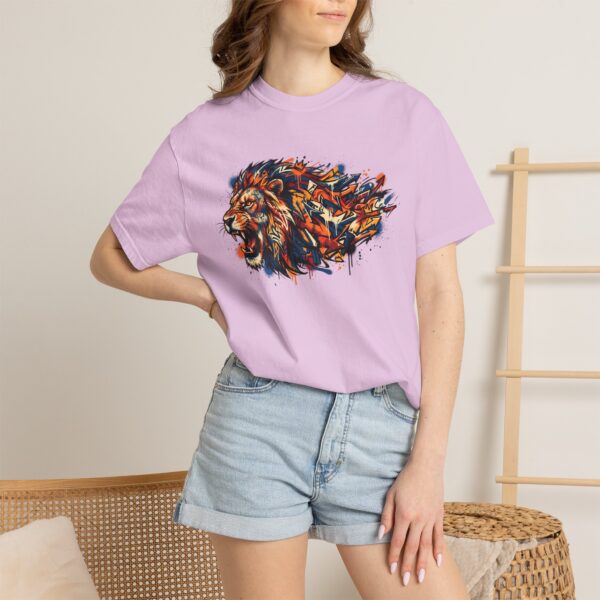 Lion Head Graphic T-Shirt — Colorful Abstract Mane Tee