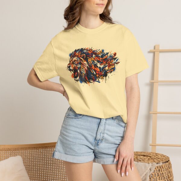 Lion Head Graphic T-Shirt — Colorful Abstract Mane Tee