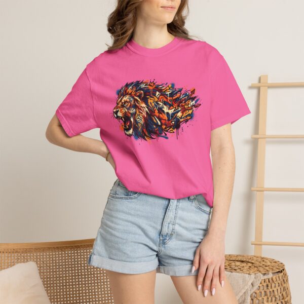 Lion Head Graphic T-Shirt — Colorful Abstract Mane Tee