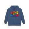 Love One Another Hoodie - Colorful Retro Text Pullover