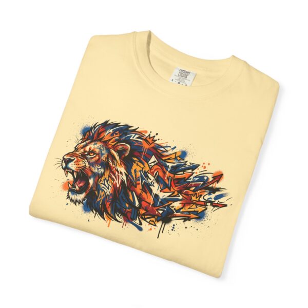 Lion Head Graphic T-Shirt — Colorful Abstract Mane Tee