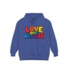Love One Another Hoodie - Colorful Retro Text Pullover