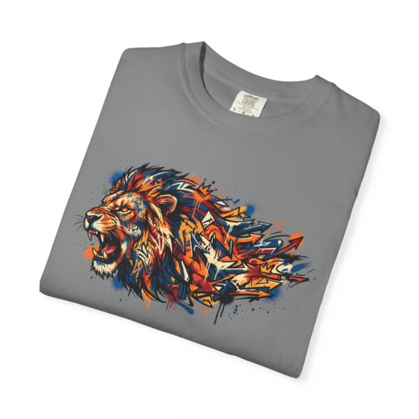 Lion Head Graphic T-Shirt — Colorful Abstract Mane Tee