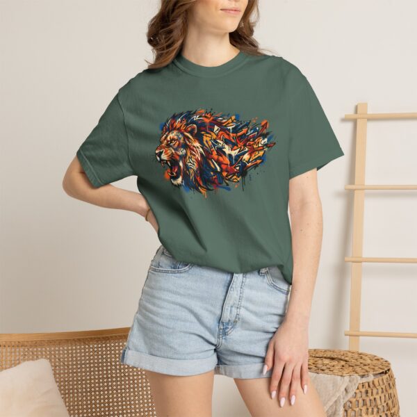 Lion Head Graphic T-Shirt — Colorful Abstract Mane Tee