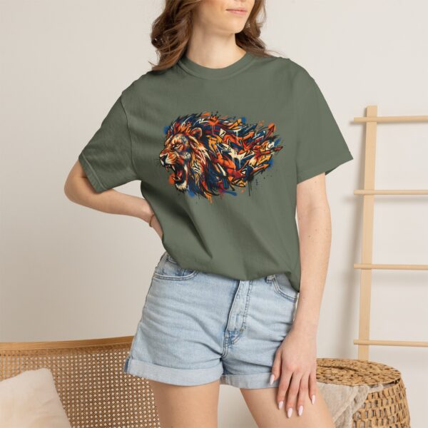 Lion Head Graphic T-Shirt — Colorful Abstract Mane Tee