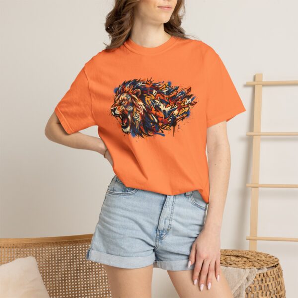 Lion Head Graphic T-Shirt — Colorful Abstract Mane Tee