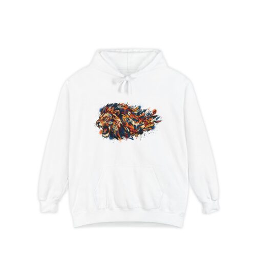Colorful Lion Hoodie — Abstract Painted Lion Graphic Sweatshirt
