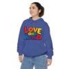 Love One Another Hoodie - Colorful Retro Text Pullover