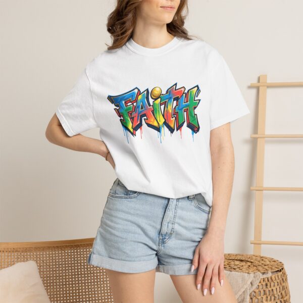 Faith Graffiti T-Shirt — Colorful Street Art Christian Tee
