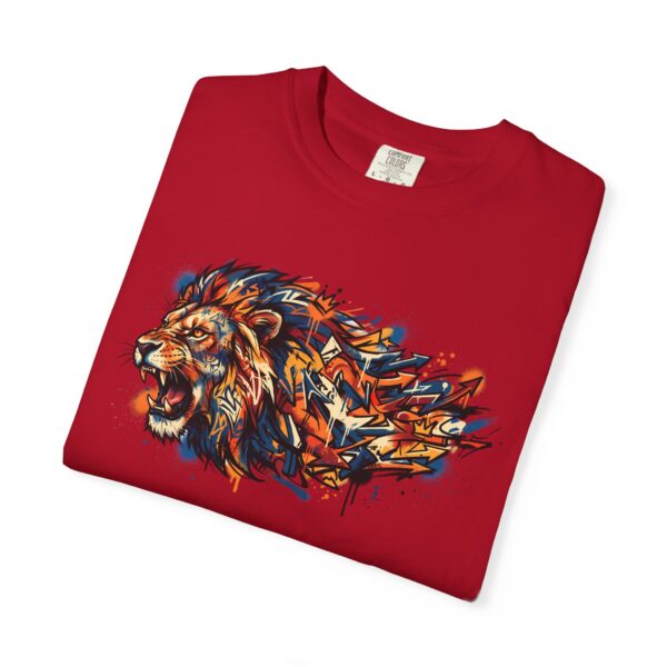 Lion Head Graphic T-Shirt — Colorful Abstract Mane Tee