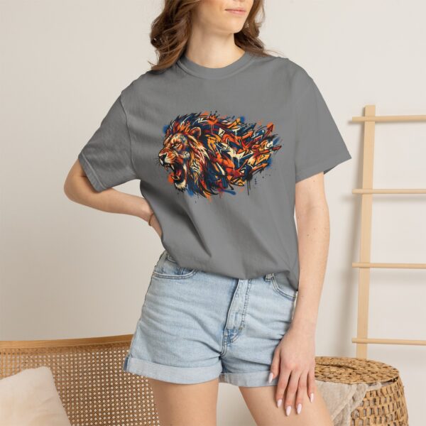 Lion Head Graphic T-Shirt — Colorful Abstract Mane Tee